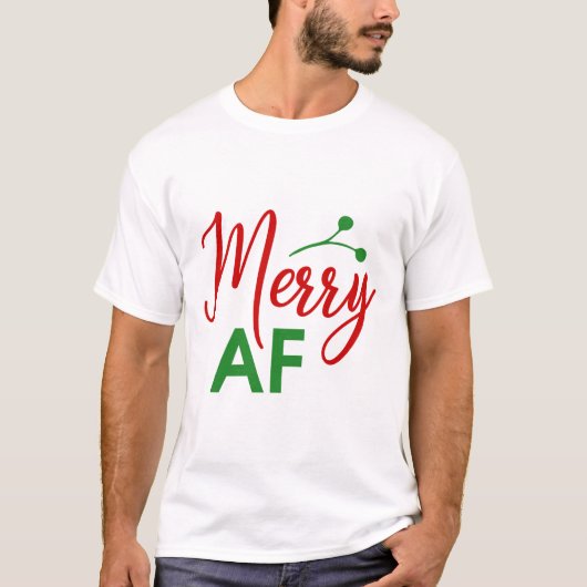 Prettig Als F*** Grappig Kerstmis Xmas T-shirt (Voorkant)