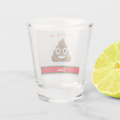 Prettig als Poep Feestdag met Naam Shot Glas (Achterkant)