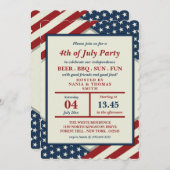 Prettig Amerikaans Onafhankelijkheidsdag Kaart (Voorkant / Achterkant)
