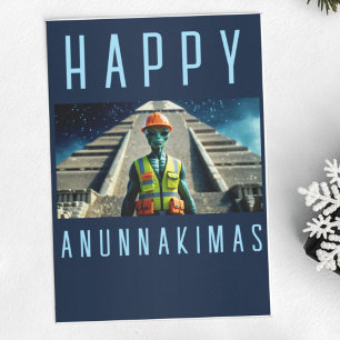 Prettig Anunnakimas Kerstkaart Alien Piramide Kaart