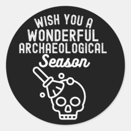 Prettig Archeologisch Seizoen Gewenst Ronde Sticker
