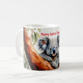 Prettig Australisch Kerst Koala Koffiemok (Voorkant links)
