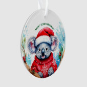 Prettig Australisch Kerst Koala Ornament (voorkant)