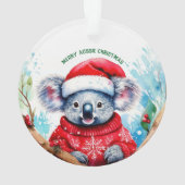 Prettig Australisch Kerst Koala Ornament (achterkant)
