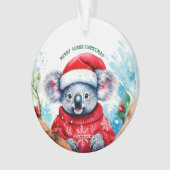 Prettig Australisch Kerst Koala Ornament (voorkant)