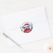 Prettig Australisch Kerst Koala Ronde Sticker (Envelop)