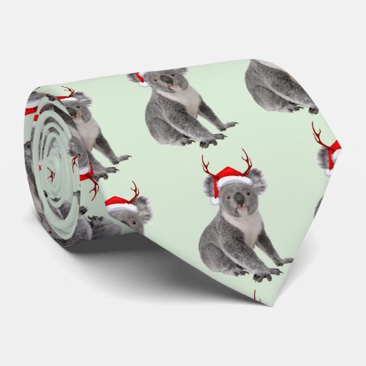 Prettig Australisch Kerst Koala Stropdas (Opgerold)