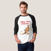 Prettig Australisch Kerstkangoeroe T-shirt (Voorkant volledig)