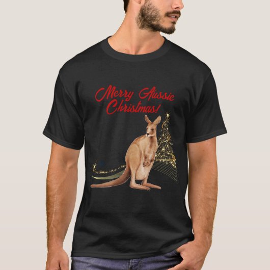 Prettig Australisch Kerstkangoeroe T-shirt (Voorkant)