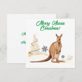 Prettig Australisch Kerstmis Kangoeroe Feestdagenkaart (Voorkant / Achterkant)