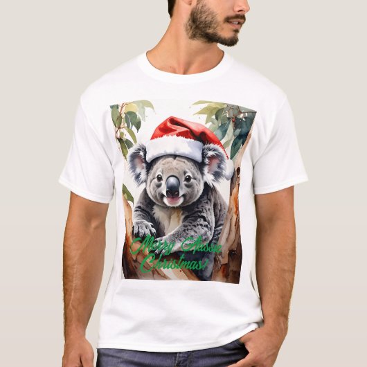 Prettig Australisch Kerstmis Koala beer  T-shirt (Voorkant)