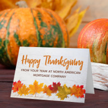 Prettig Bedankdag Zakelijk Herfstbladeren Bedrijf