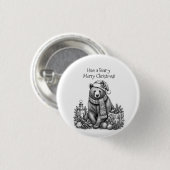 Prettig berig Kerstfeest Ronde Button 3,2 Cm (Voorkant /achterkant)