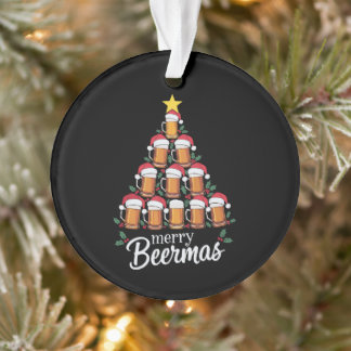 Prettig Biermas Bierpul Kerstboom Kerstman Hoed Ornament