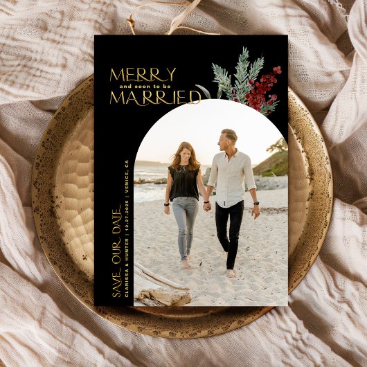 Prettig Binnenkort Getrouwd Kerst Foto Save The Date