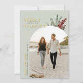 Prettig Binnenkort Getrouwd Kerst Foto Save The Date (Voorkant)