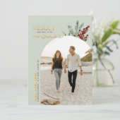 Prettig Binnenkort Getrouwd Kerst Foto Save The Date (Staand voorkant)