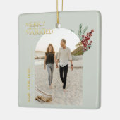 Prettig Binnenkort Getrouwd Kerstmis Bewaar De Dat Keramisch Ornament (Links)