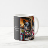 Prettig Blue Heeler Kerstfeest! Koffiemok (Voorkant rechts)