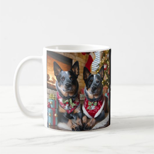 Prettig Blue Heeler Kerstfeest! Koffiemok (Links)
