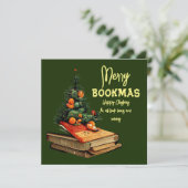 Prettig Boekenkerstfeest - Kerstboekenboom Feestdagenkaart (Staand voorkant)