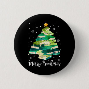 Prettig Boekmas Boeken Dennnenboom Plezier Lezer G Ronde Button 5,7 Cm