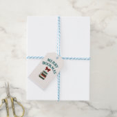 Prettig Bookmas Kerstmis Vintage Cadeaulabel (Met Touw)
