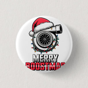 Prettig Boostmas Boost liefhebber Kerstman Turbo K Ronde Button 3,2 Cm