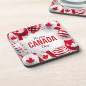 Prettig Canada-dag.  Bier Onderzetter (Linkerzijde)
