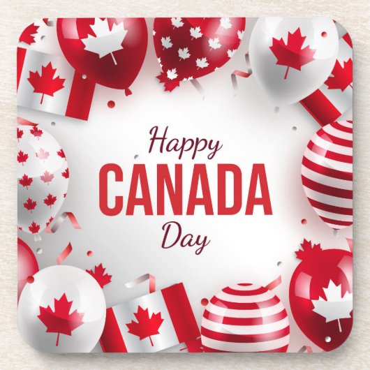 Prettig Canada-dag.  Bier Onderzetter (Voorkant)
