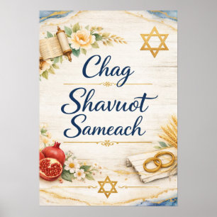 Prettig Chag Sjavuot, Gelukkig Sjavuot Poster