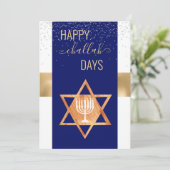 Prettig Challa-feest Hanukkah Feestdagenkaart (Staand voorkant)
