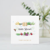 Prettig CHANOeka joods feest met zeven soorten Wen Kaart (Staand voorkant)