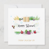 Prettig CHANOeka joods feest met zeven soorten Wen Kaart (Voorkant)