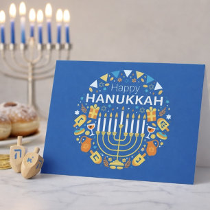 Prettig Chanoeka Kerstkaart Feestdagen Kaart