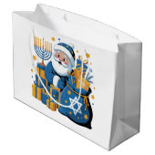 Prettig Chanoeka Kerstman Groot Cadeauzakje (Achterkant Gekanteld)
