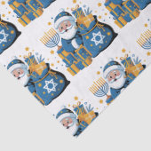 Prettig Chanoeka Kerstman Tissuepapier (Detail)