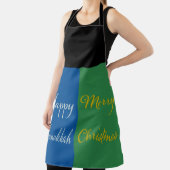 Prettig Chanoeka Prettig Kerstmis Dubbele Feestdag Schort (Insitu)