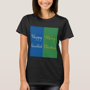 Prettig Chanoeka Prettig Kerstmis Dubbele Feestdag T-shirt