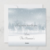 Prettig Chanoeka Sneeuwlandschap Natuur Mooie Jood Feestdagenkaart (Achterkant)