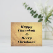 Prettig Chanoeka & vrolijk kerstfeest vakantie ans Feestdagenkaart (Staand voorkant)