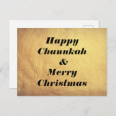 Prettig Chanoeka & vrolijk kerstfeest Vakantiewens Feestdagenkaart (Voorkant / Achterkant)