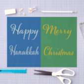 Prettig Chanoeka Zalig Kerstmis Dubbel Feestdag Tissuepapier (Craft)