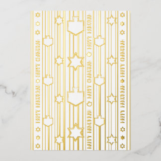 Prettig Chanukka Folie Feestdagenkaart