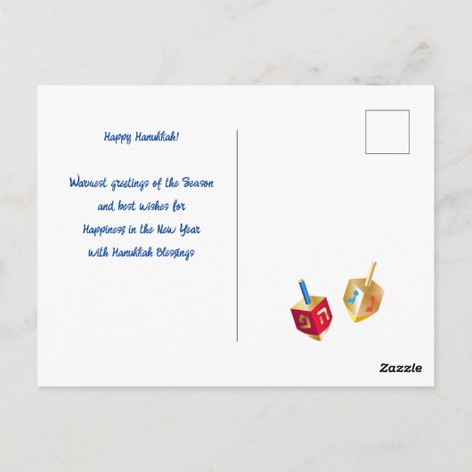 Prettig Chanukka Mooie Joodse Feestdag Briefkaart (Achterkant)