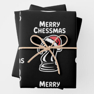 Prettig ChessKerstmis Kerst Chess Xmas Kerstman Ho Inpakpapier Vel