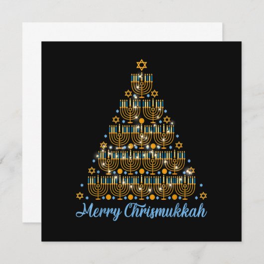 Prettig Chrismukkah 2022 Prettig Hanukkah Vrolijk  Kaart (Voorkant / Achterkant)