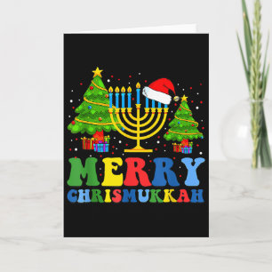 Prettig Chrismukkah 2024 Gelukkig Hanukkah Kerstmi Kaart