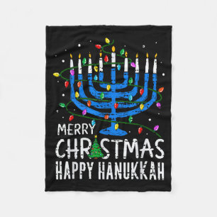Prettig Chrismukkah Gelukkig Christmas Hanukkah Ch Fleece Deken