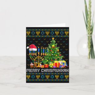 Prettig Chrismukkah Gelukkig Hanukkah Lelijke Trui Kaart